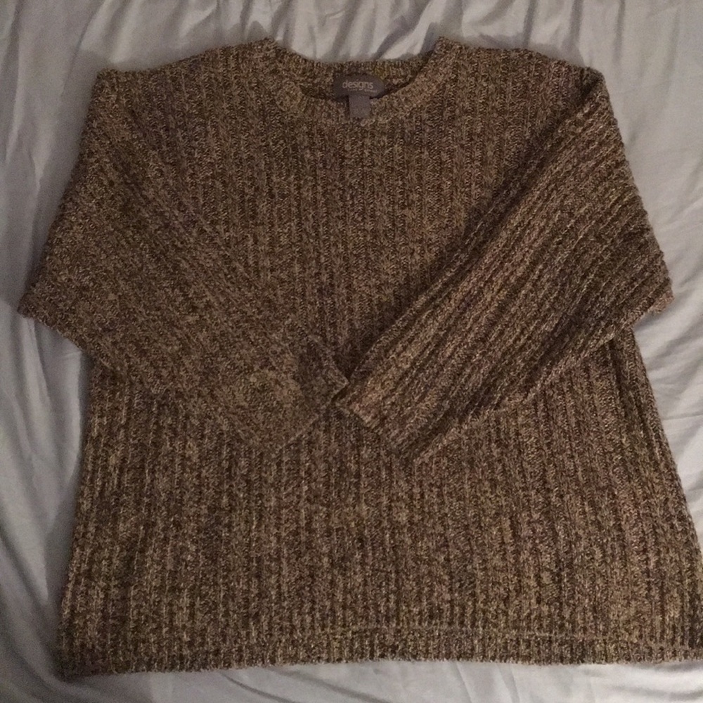 ❤(3/$20)DONATING Brown Knit Sweater - Picture 2 of 2